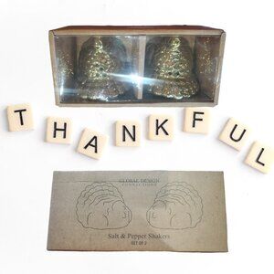 Home Essentials Gold Turkey Salt & Pepper Shaker Set - NIB